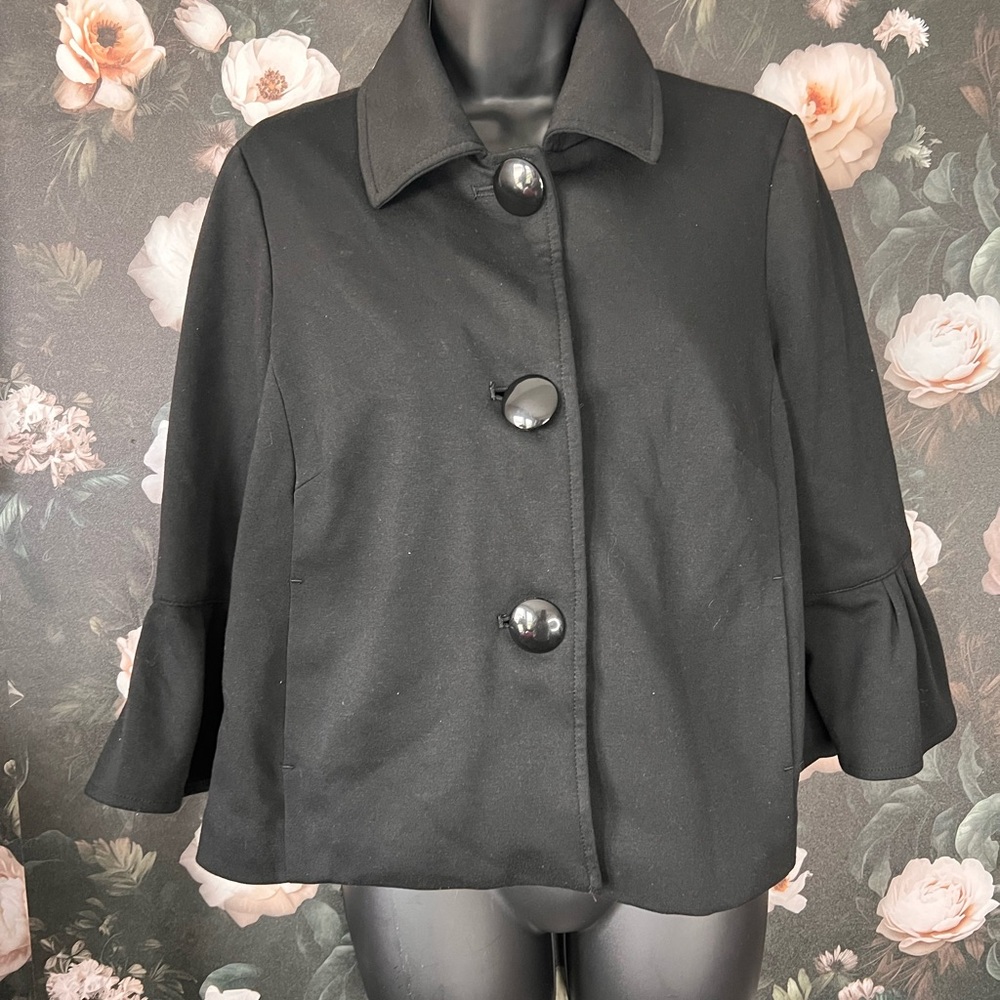 George Black Collared Jacket With Large Buttons - image 2